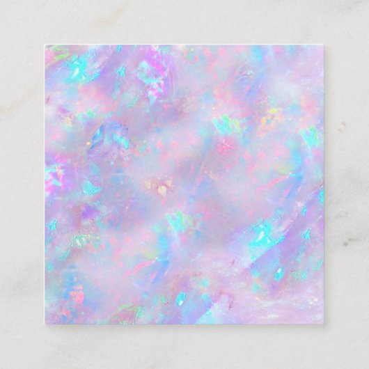 ジェムストーンパープルオパールテクスチャ割引カード スクエア名刺 (裏面)