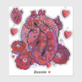 ジェムストーンビパーとバラとハート シール (シート)