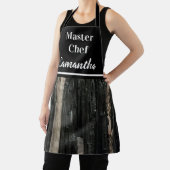 ジェムストーンフォト白黒ストライプマスターシェフ エプロン (インサイチュ)