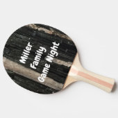 ジェムストーンフォト白黒ファミリーネームジェムモダン 卓球ラケット (横)