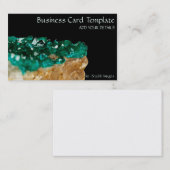 ジェムストーンミネラルストーンジオプターゼエメラルド 名刺 (正面/裏面)