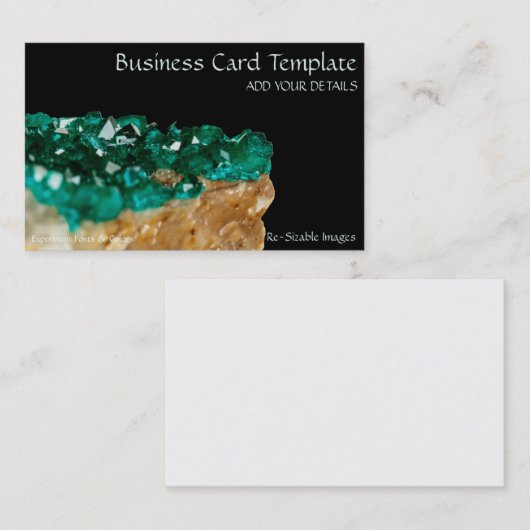 ジェムストーンミネラルストーンジオプターゼエメラルド 名刺 (正面/裏面)