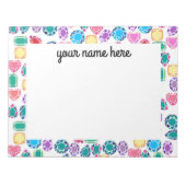 ジェムストーンメモパーソナライズされた帳 ノートパッド (正面)