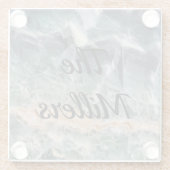 ジェムストーン写真美しい蛍石のマーリージェム ガラスコースター (裏面)