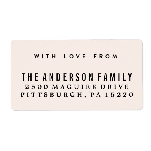 ジェムストーン差出人住所ラベル ラベル (正面)