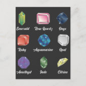 ジェムストーン恋人ジュエリー地質学者クリスタルハンター ポストカード (正面)