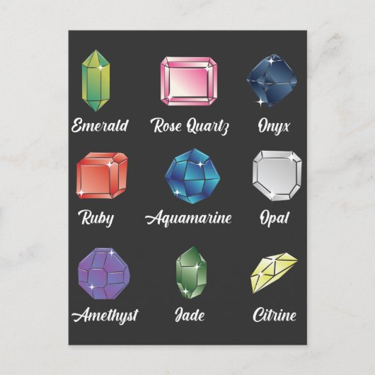 ジェムストーン恋人ジュエリー地質学者クリスタルハンター ポストカード (正面)