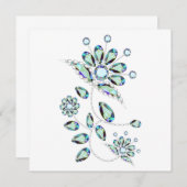 ジェムストーン金ゴールドフィリグリーフラットカード (正面/裏面)