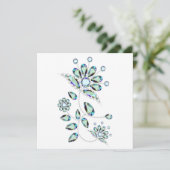 ジェムストーン金ゴールドフィリグリーフラットカード (スタンド正面)