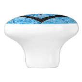 ジェムストーン、ブルーグラナイト&ブラックオニックスオーナメント セラミックノブ (側面)