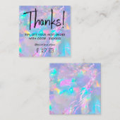 ・ジェムストーンopalテクスチャ割引カード スクエア名刺 (正面/裏面)