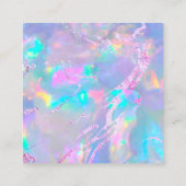 ・ジェムストーンopalテクスチャ割引カード スクエア名刺 (裏面)