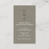 ジェムモダンストントリオロゴ垂直カーキ 名刺 (裏面)