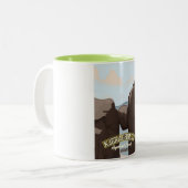 ジェラグボルテンノウェジアン旅行のポスター。 ツートーンマグカップ (正面左)