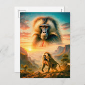 ジェラダバブーンの二重暴露ポートレート シーズンポストカード (正面/裏面)