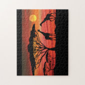 ジェラッフェズインザセレンゲティ ジグソーパズル (縦)