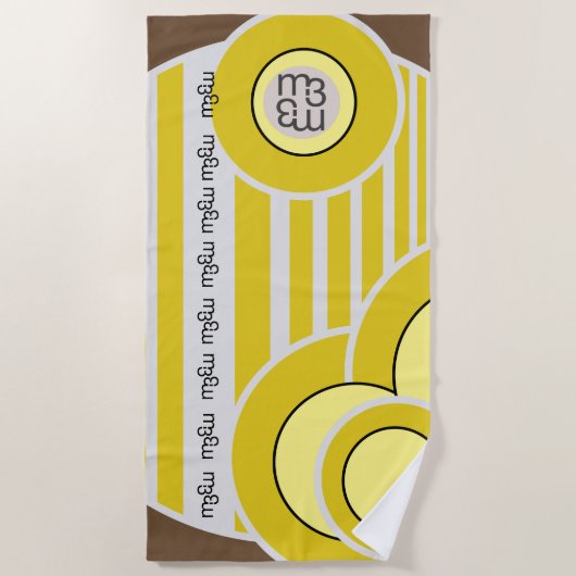 ジェラトアルリモンビーチタオル | m3galleryStudio ビーチタオル (正面)