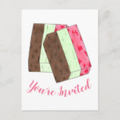 ジェラトイタリアンスムーモニアイスパーティの招待状 インビテーションポストカード (正面)