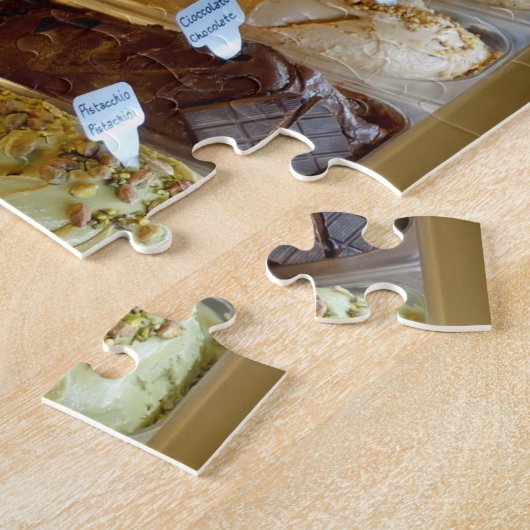 ジェラトイタリアン – イタリアのおいしいアイスクリーム ジグソーパズル (側面)