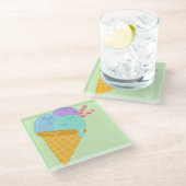 ジェラトエレガントガラスコースター ガラスコースター (アングル)