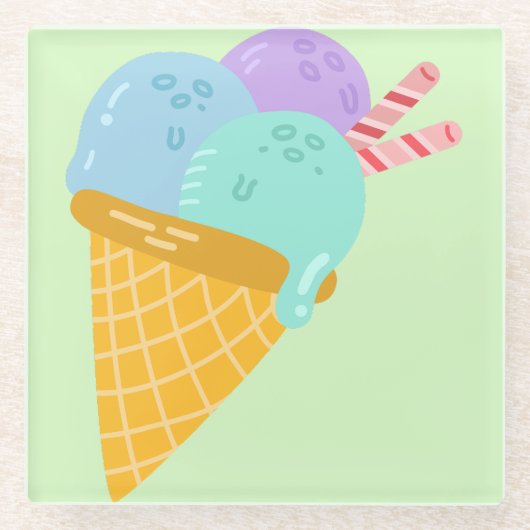 ジェラトエレガントガラスコースター ガラスコースター (正面)