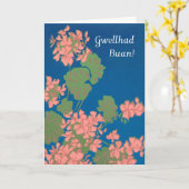 ジェラニウムはよくカードを取得し、歓迎の挨拶 カード (黄色い花)