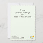 ジェラニウムス、お客様へのご連絡ありがとうございます シーズンカード (裏面)