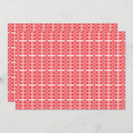 ジェラニウムiを使用した赤とピンクのフローラグラフィック サンキューカード