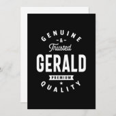 ジェラルドパーソナライズされたネーム誕生日 サンキューカード (正面/裏面)