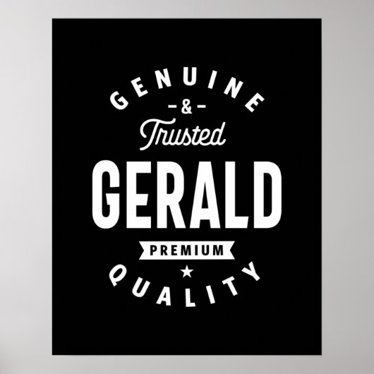 ジェラルドパーソナライズされたネーム誕生日 ポスター (正面)
