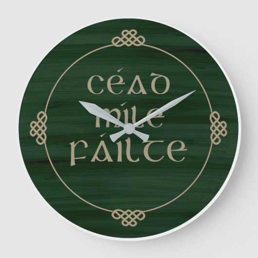 ジェラルドマイルフェルトウォールクロックアイリッシュデコール ラージ壁時計 (正面)