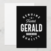 ジェラルド 名前入り 誕生日 招待状 (正面/裏面)