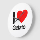 ジェラートが大好き ラージ壁時計 (傾斜)
