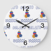 ジェラート・アイスクリームランプ ラージ壁時計 (正面)