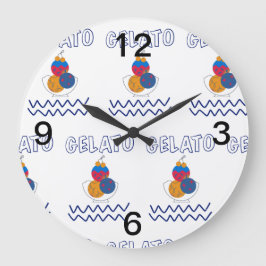 ジェラート・アイスクリームランプ ラージ壁時計