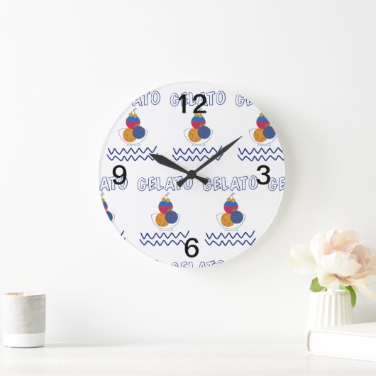 ジェラート・アイスクリームランプ ラージ壁時計 (ホーム)