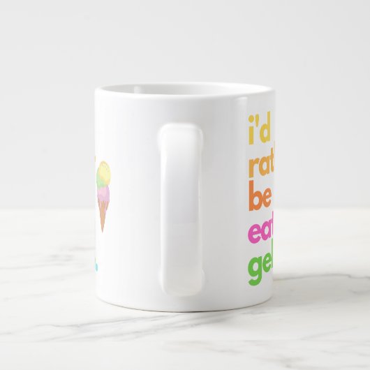 ジェラート・コーヒー・マグ – 「私は好きになりたい…」 ジャンボコーヒーマグカップ (裏面)