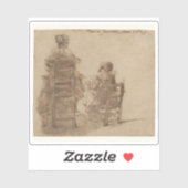 ジェラード・ター・ボルチ – 女性と子供がレースを作る シール (シート)