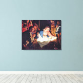 ジェラール・ヴァン・ホントストによる羊飼いの崇拝 キャンバスプリント (インサイチュ (ウッドフロア))