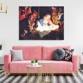 ジェラール・ヴァン・ホントストによる羊飼いの崇拝 キャンバスプリント (インサイチュ (リビング))