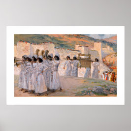 ジェリコの七つのトランペットby James Tissot ポスター