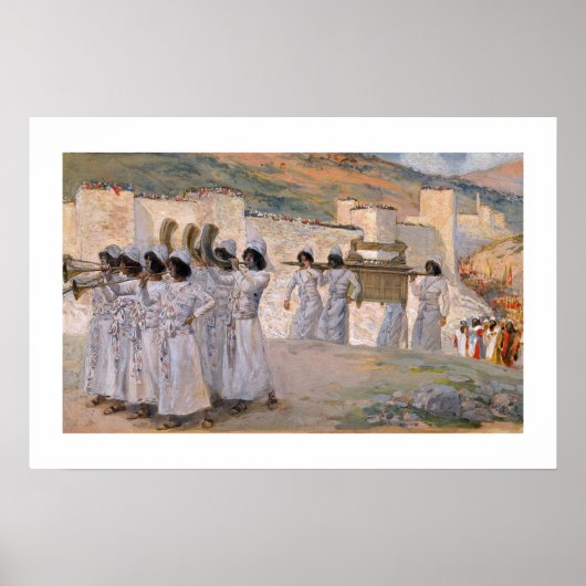 ジェリコの七つのトランペットby James Tissot ポスター (正面)