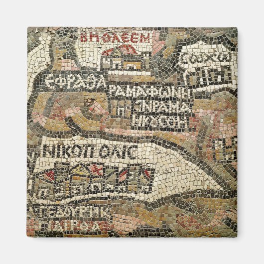 ジェリコの地図から詳細のベツレヘム マグネット (正面)