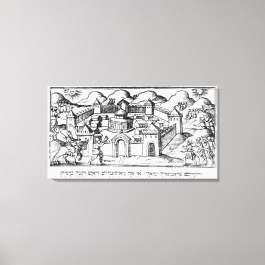 ジェリコの城壁でジョシュア キャンバスプリント (正面)