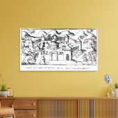 ジェリコの城壁でジョシュア キャンバスプリント (インサイチュ (リビング))