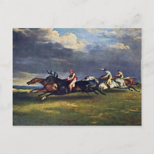 ジェリコー・ジャン・ルイ・テオドールによるエプソムダービー(The Epsom Derby By G ポストカード