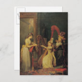 ジェリス与えマダムによるハープのレッスン ポストカード (正面/裏面)