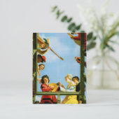 ジェリットヴァンホンソルストミュージカルグループバルコニーアート ポストカード (スタンド正面)