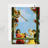 ジェリットヴァンホンソルストミュージカルグループバルコニーアート ポストカード (正面/裏面)