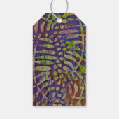ジェリプリントステンシル抽象芸術アート ギフトタグ (裏面)